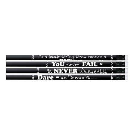 MUSGRAVE PENCIL CO Chalkboard Talk Motivational Pencil, PK144 2547